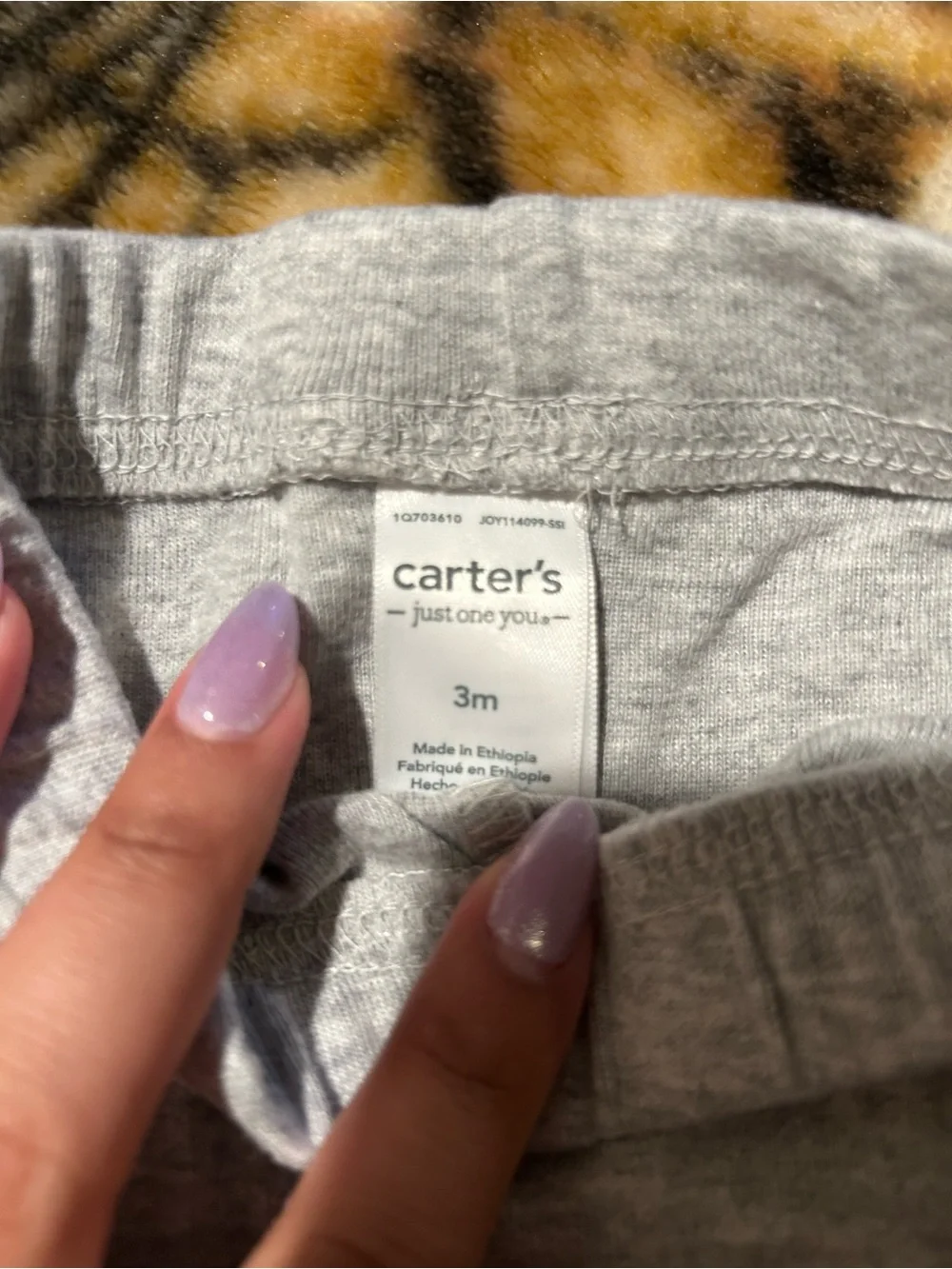 Carter's 3-Pack Baby Leggings in Gray, Navy & Tan